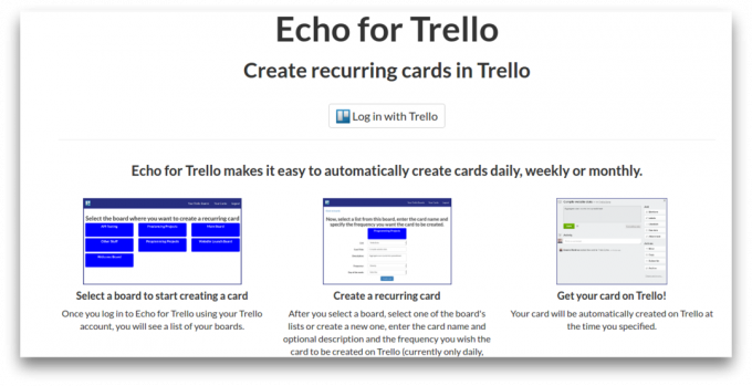  Trello स्क्रीन के लिए इको