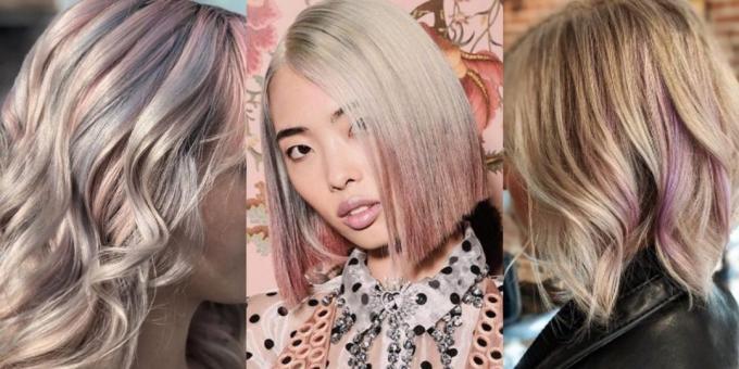 2019 में फैशनेबल बाल का रंग: चमकी