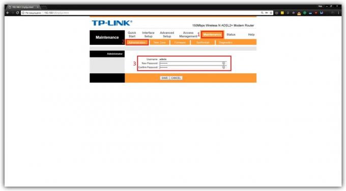 रूटर TP-लिंक TD-W8901N पर अपना पासवर्ड बदलने के लिए कैसे