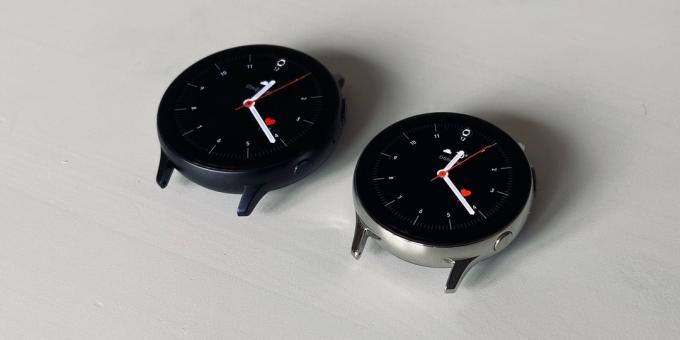सैमसंग गैलेक्सी घड़ी सक्रिय 2: विभिन्न संशोधनों के आकार की तुलना