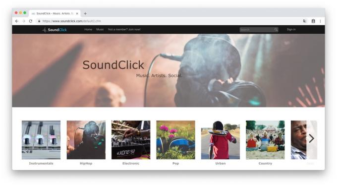 मुक्त करने के लिए नए संगीत: SoundClick