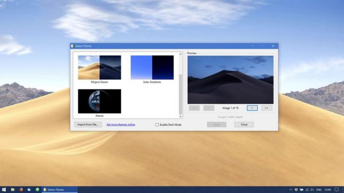 Windows 10 के लिए गतिशील वॉलपेपर: WinDynamicDesktop आवेदन
