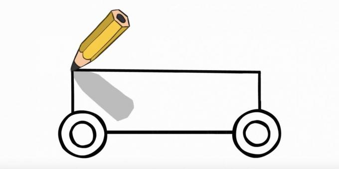 पुलिस कार कैसे खींचें: पहियों को ऊपर और नीचे से कनेक्ट करें