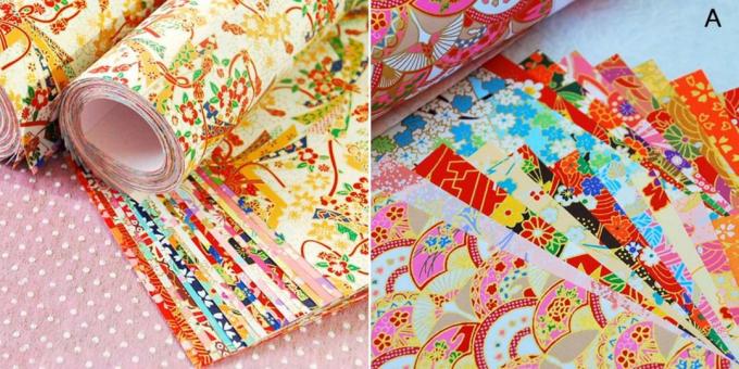 जापानी शैली में कागज लपेटकर