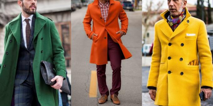 कपड़े और पुरुषों के लिए जूते की गर्मियों में बिक्री: रंगीन कोट