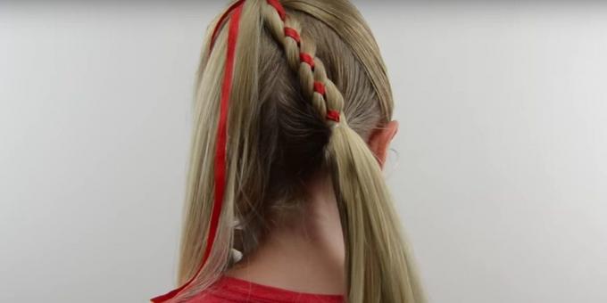 लड़कियों के लिए नए केशविन्यास: अपने बालों के साथ चोटी कनेक्ट