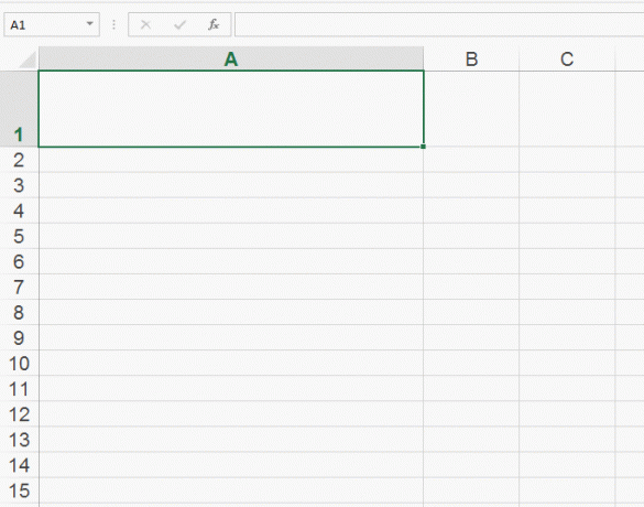 Excel में एक सेल में पाठ के लिए मजबूर स्थानांतरण