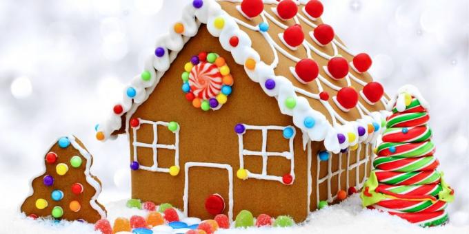 नए साल के लिए क्या तैयार करने के लिए: एक जिंजरब्रेड घर हैं, जिनमें से आप एक बच्चे के रूप सपना देखा बनाने के लिए