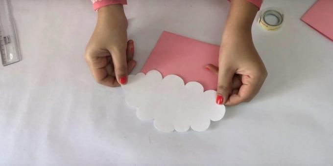 अपने खुद के हाथों से जन्मदिन कार्ड: गोंद बादल