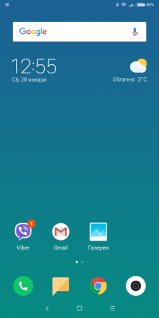 Xiaomi रेडमी 5 प्लस: डेस्कटॉप