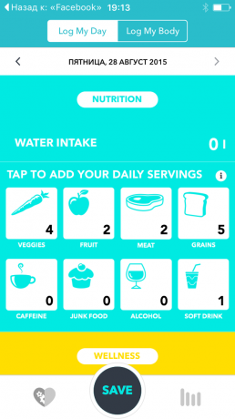 iOS के लिए BodyWise: आहार