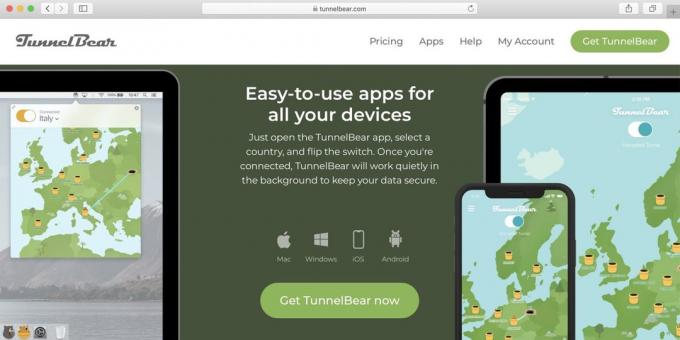 बेस्ट मुफ्त वीपीएन PC, Android, iPhone के लिए - TunnelBear