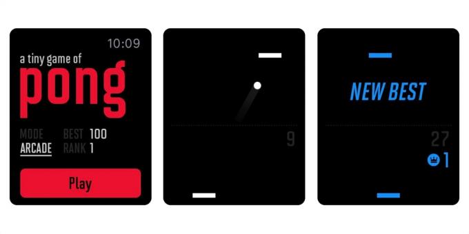एप्पल घड़ी के लिए खेल: पोंग के एक छोटे से खेल