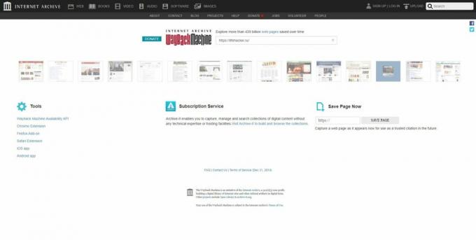 वेब आर्काइव का उपयोग कैसे करें: वांछित पेज के लिए लिंक डालें