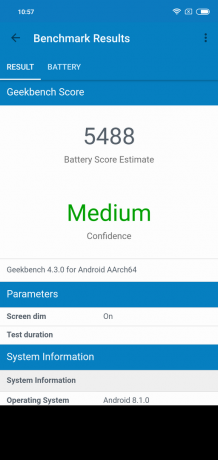 अवलोकन Xiaomi रेडमी नोट 6 प्रो: Geekbench बैटरी