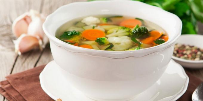 मशरूम के साथ सब्जी का सूप