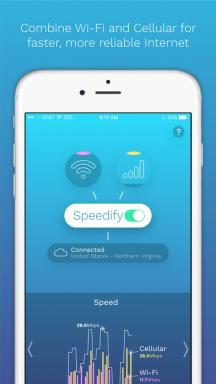 परिशिष्ट Speedify अपने फोन पर इंटरनेट की गति को वाई-फाई और सेलुलर नेटवर्क को जोड़ती है