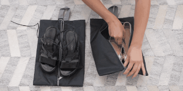कैसे एक सूटकेस में पैक करने के लिए: विशेष जूता कवर