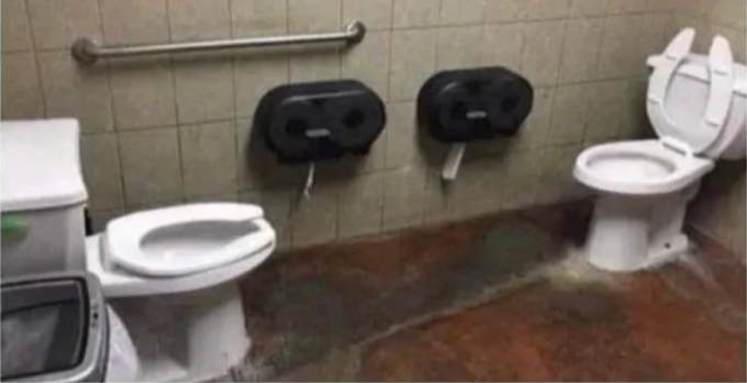 दो टॉयलेट कटोरे 