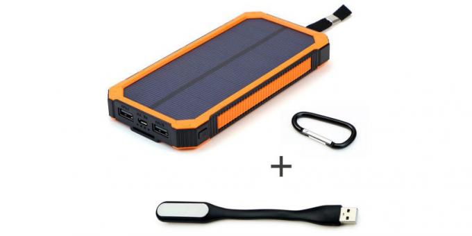 एक सौर बैटरी के साथ बाहरी बैटरी