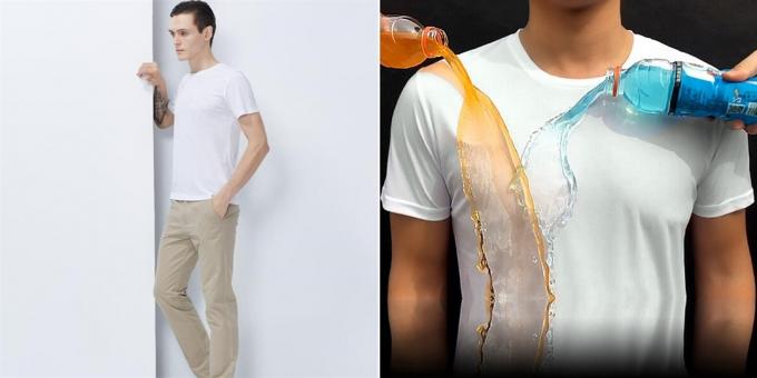 पानी से बचाने वाली क्रीम टी शर्ट