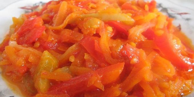 व्यंजनों Lecho: Lecho गाजर और प्याज के साथ