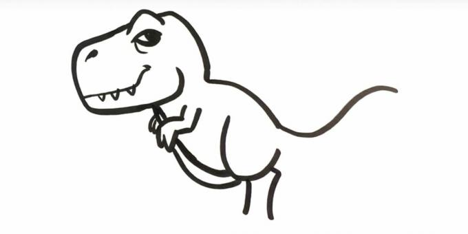 कैसे एक tyrannosaurus आकर्षित करने के लिए: पेट और पंजे का हिस्सा जोड़ें