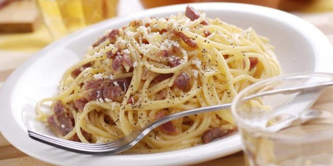 पास्ता Carbonara लिए पकाने की विधि