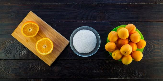 खुबानी और संतरे से जाम के लिए एक बहुत ही सरल नुस्खा: सामग्री