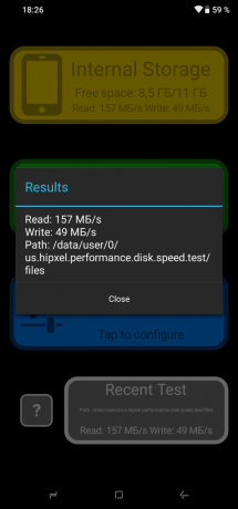 Doogee Y8: स्मृति टेस्ट