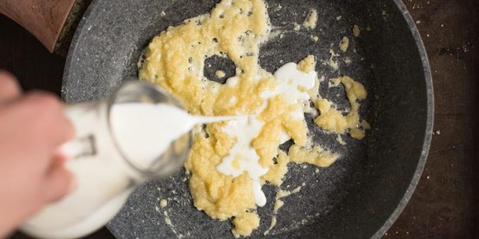 मकई की साइड डिश: क्रीम और दूध का मिश्रण
