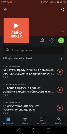 Android पर Pocket Casts मुफ्त में पॉडकास्ट Layfhakera