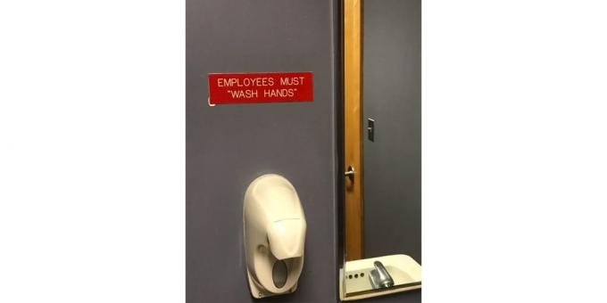 हाथ धोने का एक चेतावनी