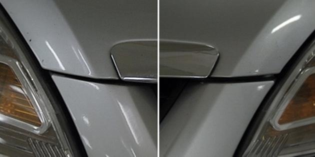 हुड के बाएँ और दाएँ पक्ष पर असमान अंतराल: कैसे एक कार खरीदने के लिए इस्तेमाल किया