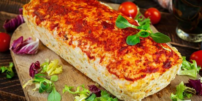 सब्जियों के साथ तुर्की मांस पाव रोटी