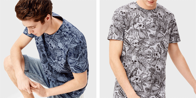 यूरोपीय दुकानों से फैशनेबल पुरुषों की टी शर्ट