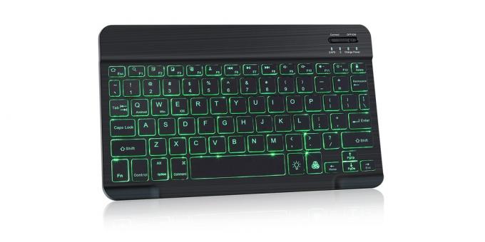 वायरलेस कीबोर्ड: RGB बैकलिट कीबोर्ड 