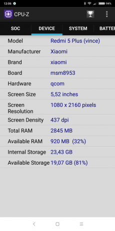 Xiaomi रेडमी 5 प्लस: तकनीकी विशिष्टताओं