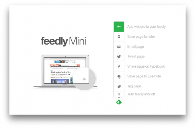 Feedly मिनी - सुविधाजनक उपयोग Feedly के लिए Chrome एक्सटेंशन