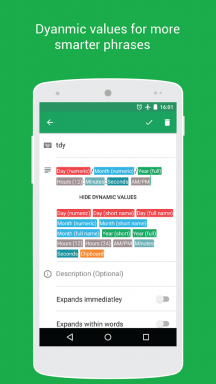 Texpand - जल्दी से Android पर टाइपिंग के लिए एक उपयोगी उपयोगिता