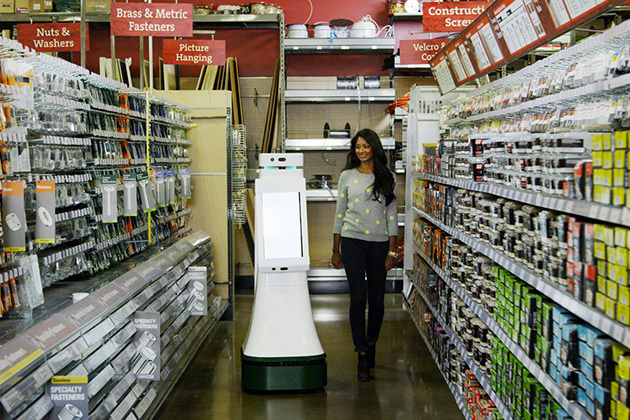 OSHbot रोबोट लोव हायपरमार्केट