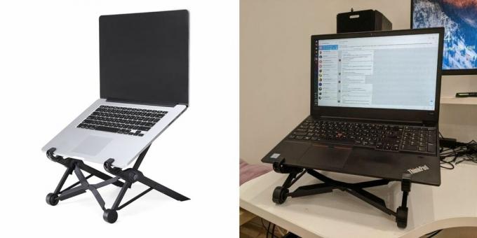 उच्च लैपटॉप अलीएक्सप्रेस के साथ खड़ा है