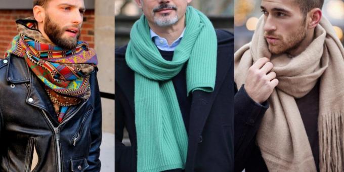 पुरुषों की पतन फैशन - 2019: मोटा स्कार्फ