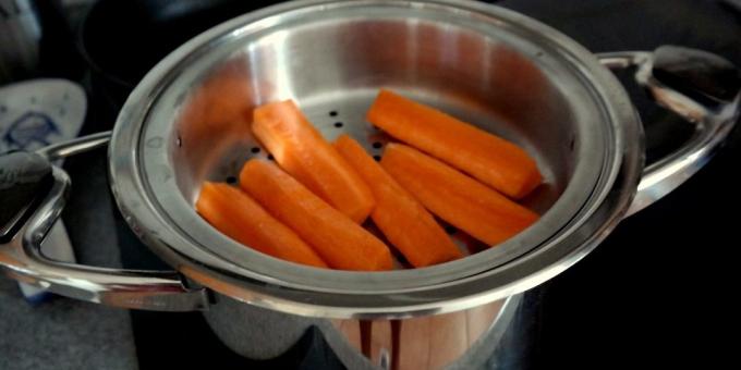 कैसे और कितना गाजर खाना बनाना: भाप