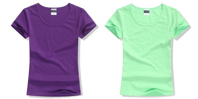 यूरोपीय दुकानों से बेसिक महिलाओं की टी शर्ट: O-आकार का मुंह से बुनियादी टी शर्ट