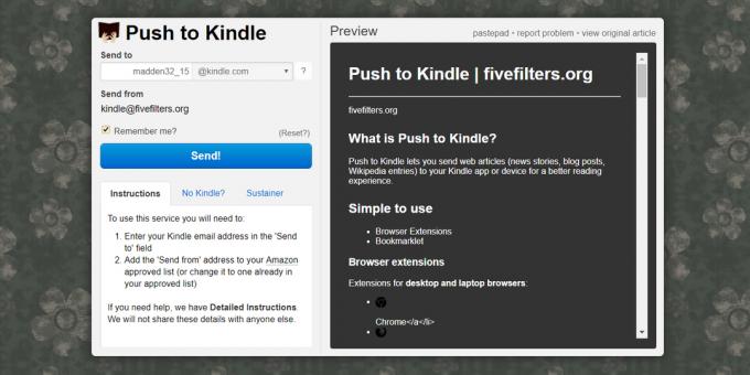 Kindle ई-पुस्तक पर पढ़ें Kindle करने के लिए एक धक्का किया जा सकता है
