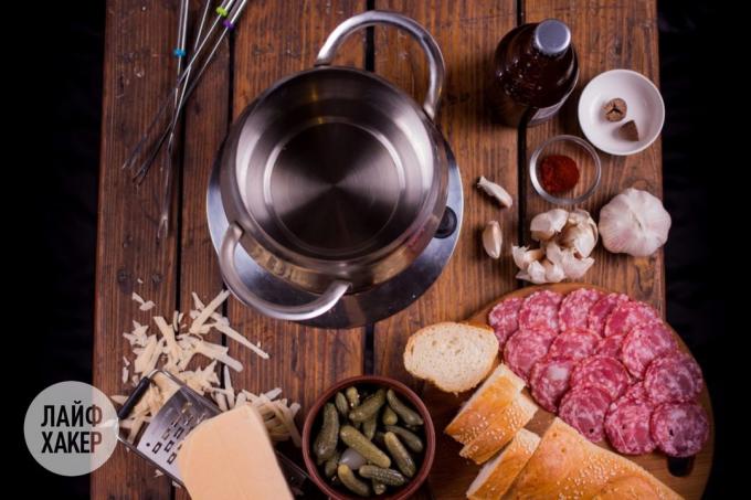 पनीर fondue खाना बनाना कैसे: सामग्री