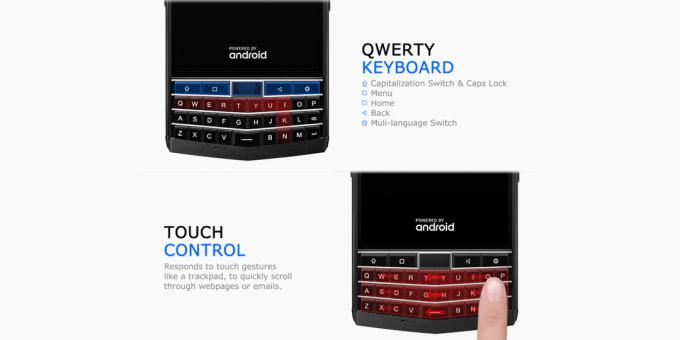 QWERTY-कीबोर्ड स्मार्टफोन से स्थायी Unihertz टाइटन