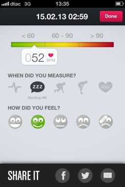 Runtastic Heart Rate - लगभग अपने दिल की दर को मापने सही