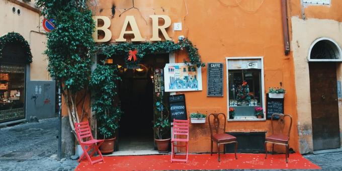 इटली के लिए एक यात्रा: कैफे